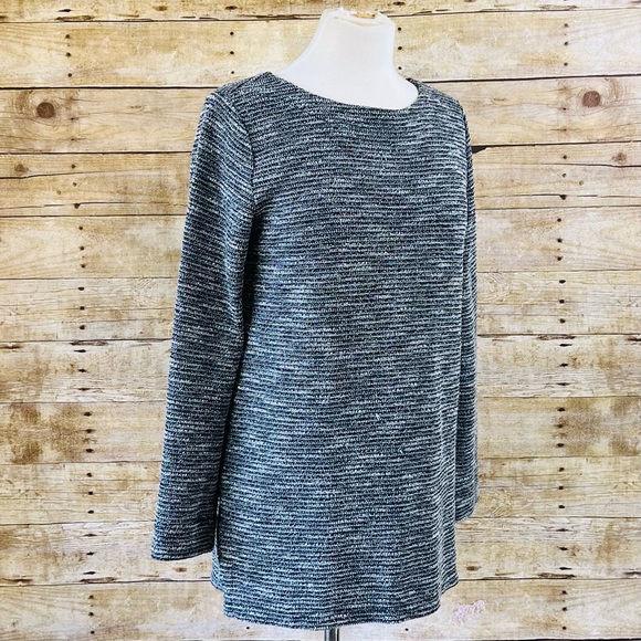 Ann Taylor Loft Size Small Womens Grey Striped Sweater - Picture 3 of 7